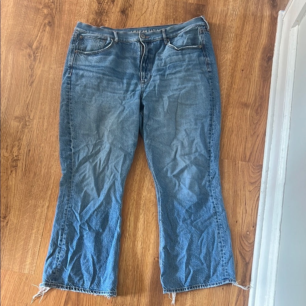 American Eagle Outfitters Blue Flare & Wide Leg Jeans